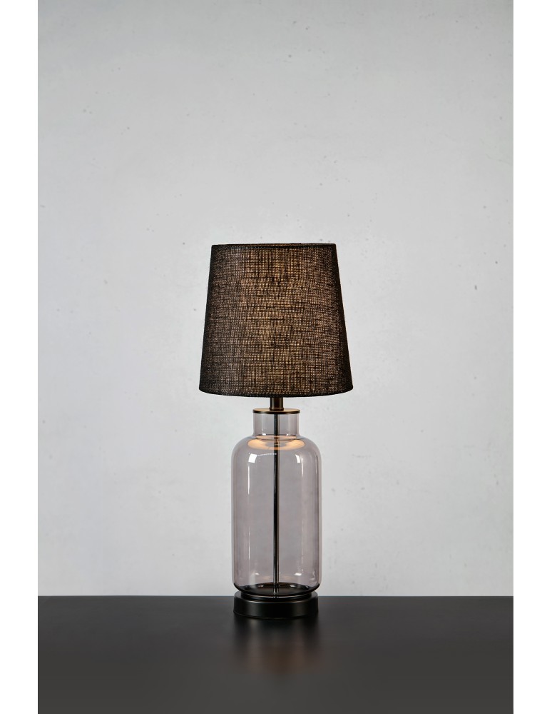 Classic table lamps - Markslojd COSTERO Table 1L 61.5cm Smoky/Black 108696 - product kolory-swiatla.pl 2