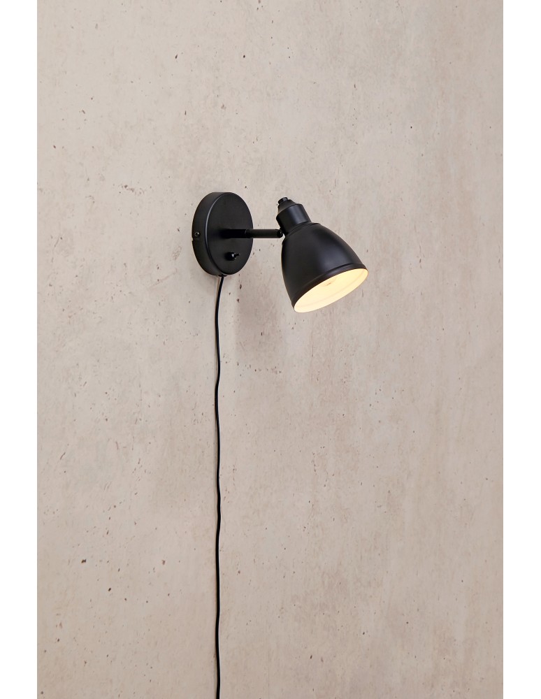 Scandinavian style wall lamps - Markslojd STORY Wall mounted 1L Matte Black 108712 - product kolory-swiatla.pl 2