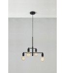 Scandinavian style pendant lamps - Markslojd CIELO Pendant 4L Sandblasted/Matte Black 108716 - product 2