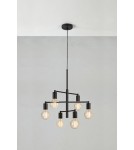 Scandinavian style pendant lamps - Markslojd CIELO Pendant 6L Sandblasted/Matte Black 108717 - product 2