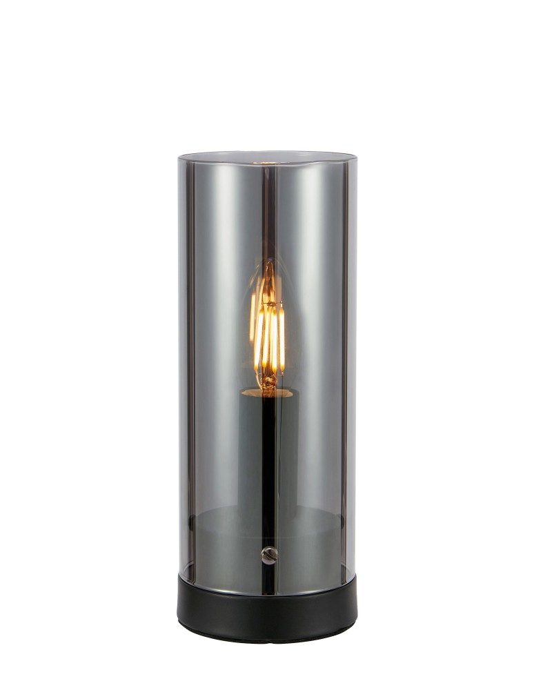 Scandinavian style table lamps - Markslojd POST Table 1L 9cm Black/Smoky 108718 - product kolory-swiatla.pl 1