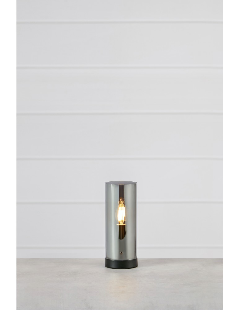 Scandinavian style table lamps - Markslojd POST Table 1L 9cm Black/Smoky 108718 - product kolory-swiatla.pl 2