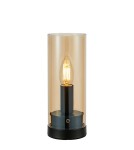 Scandinavian style table lamps - Markslojd POST Table 1L 9cm Black/Amber 108719 - product 1