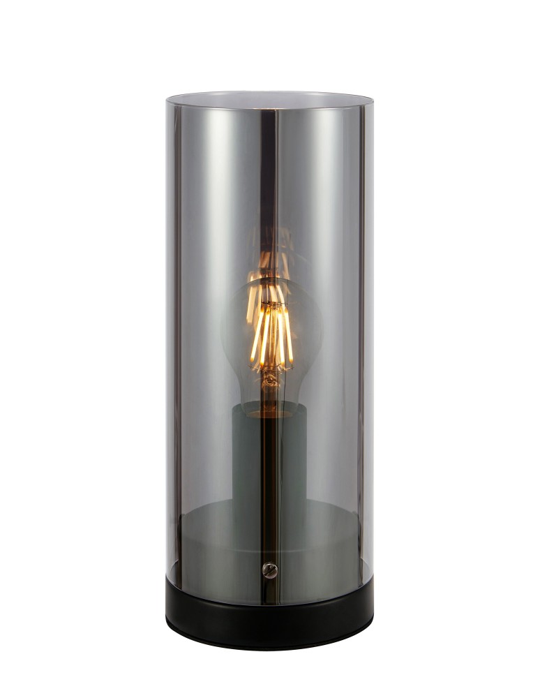 Scandinavian style table lamps - Markslojd POST Table 1L 12cm Black/Smoky 108734 - product kolory-swiatla.pl 1
