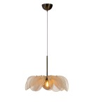 Boho pendant lamps - Markslojd STYRKA Hanging 1L 63cm Beige/Antique Brass/Amber 108659 - product 1