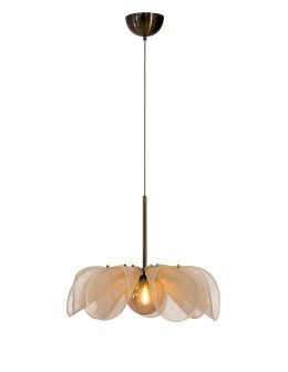 Markslojd STYRKA Hanging 1L 63cm Beige/Antique Brass/Amber 108659