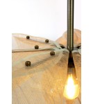 Boho pendant lamps - Markslojd STYRKA Hanging 1L 63cm Beige/Antique Brass/Amber 108659 - product 2
