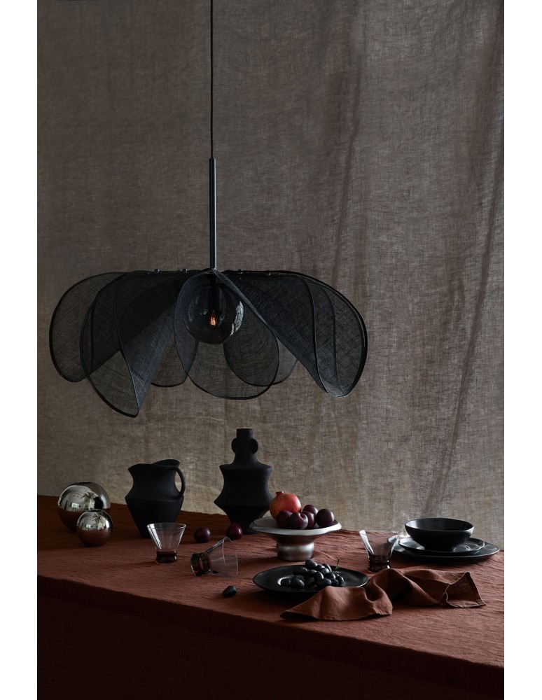 Boho pendant lamps - Markslojd STYRKA Hanging 1L 75cm Black/Smoky 108662 - product kolory-swiatla.pl 2