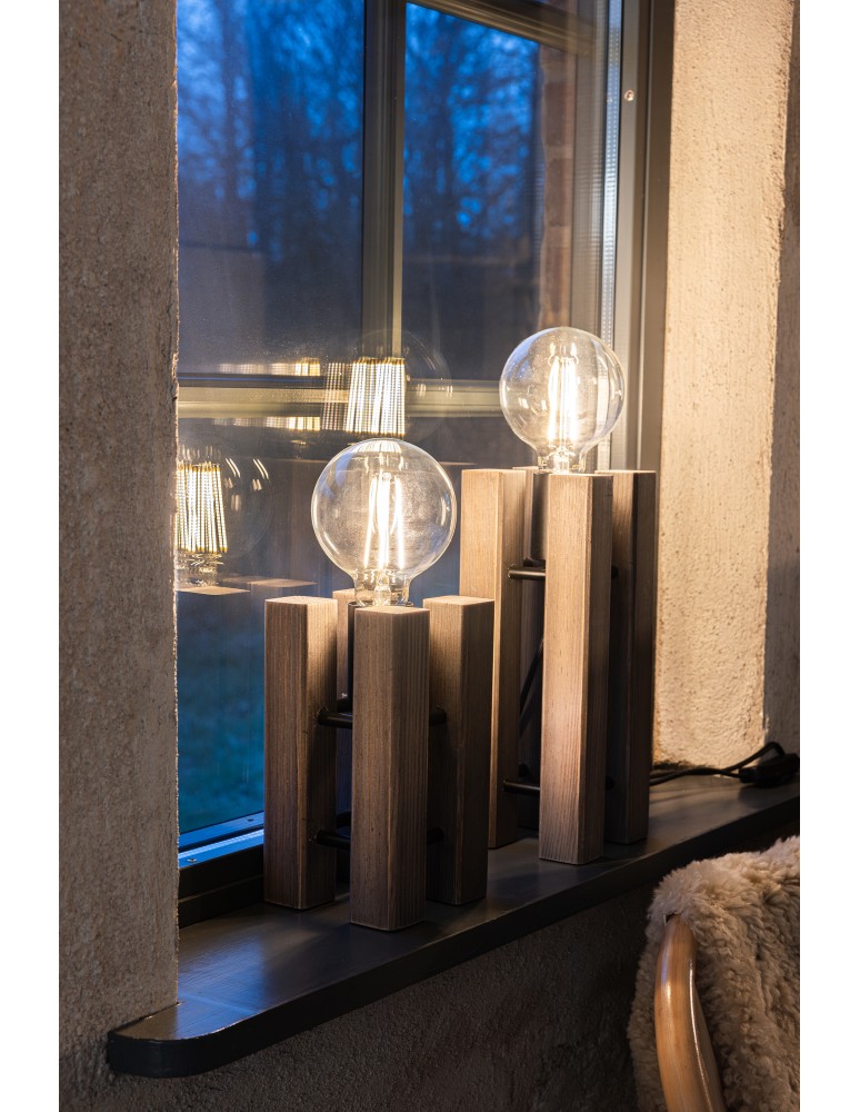 Scandinavian style table lamps - Markslojd LODGE Table 1L 28cm Brown 108757 - product kolory-swiatla.pl 2