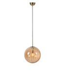 Scandinavian style pendant lamps - Markslojd FENGARI Hanging 1L Antique Brass/Amber 108763 - product 1