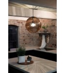 Scandinavian style pendant lamps - Markslojd FENGARI Hanging 1L Antique Brass/Amber 108763 - product 2