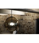 Scandinavian style pendant lamps - Markslojd FENGARI Hanging 1L Antique Brass/Amber 108763 - product 3