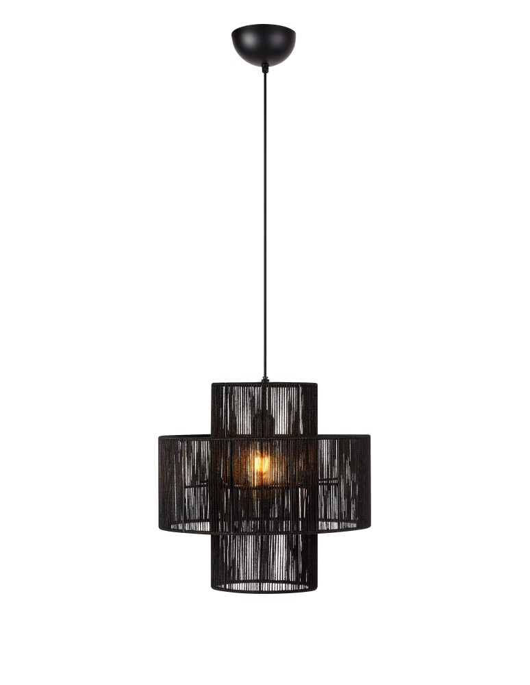 Boho pendant lamps - Markslojd SOGA Pendant 1L Black 108766 - product kolory-swiatla.pl 1