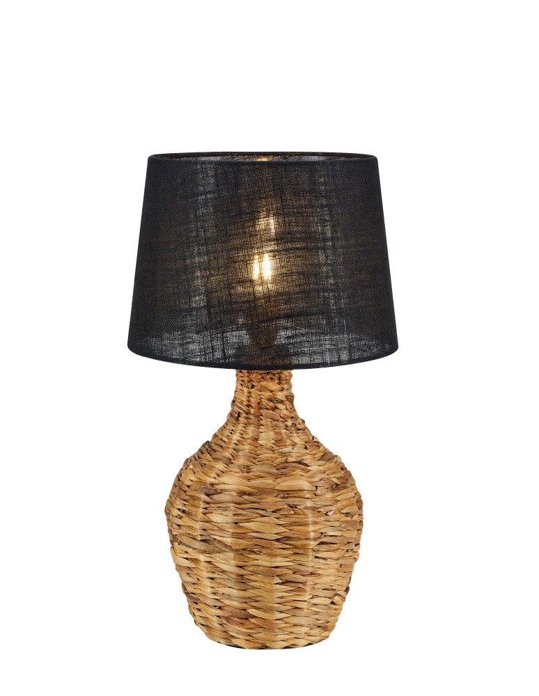 Scandinavian style table lamps - Markslojd PAGLIA Table 1L Black/Natural 108770 - product kolory-swiatla.pl 1