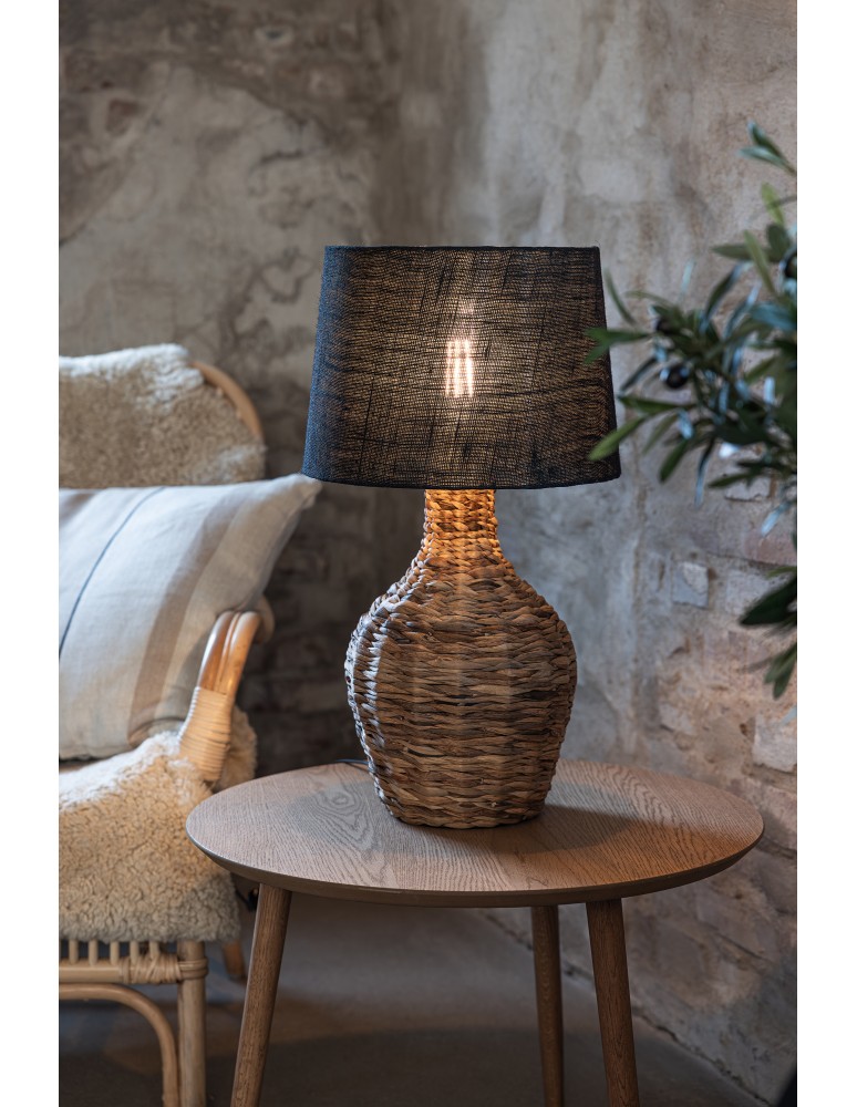 Scandinavian style table lamps - Markslojd PAGLIA Table 1L Black/Natural 108770 - product kolory-swiatla.pl 2