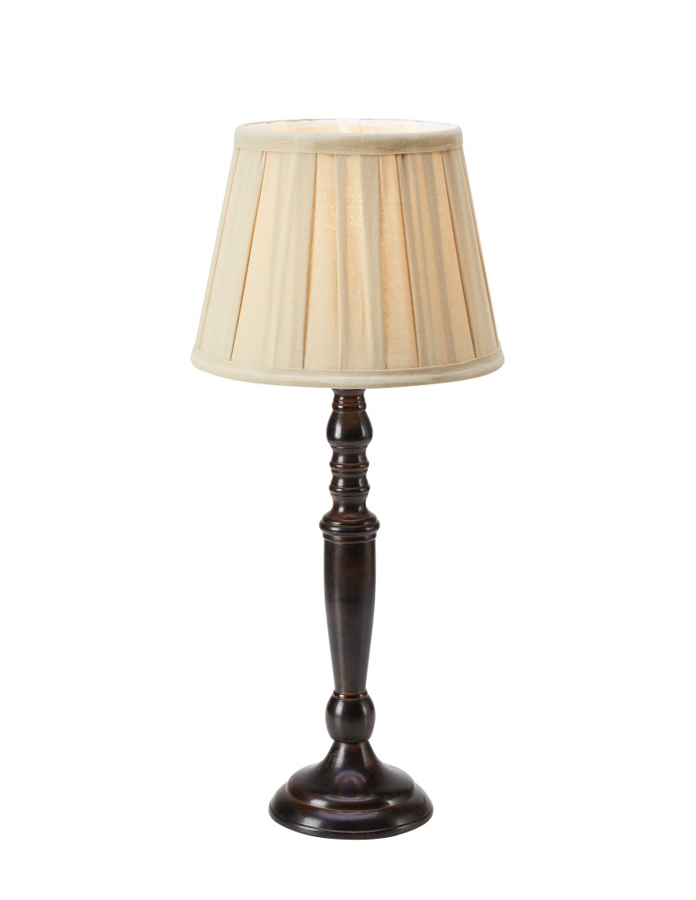 Classic table lamps - Markslojd CHOCOLAT Table 1L 46cm Beige/Dark Brown 108776 - product kolory-swiatla.pl 1