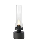 Scandinavian style table lamps - Markslojd KANDELLA Table 1L Sandblasted/Matte Black/Transparent 108786 - product 1