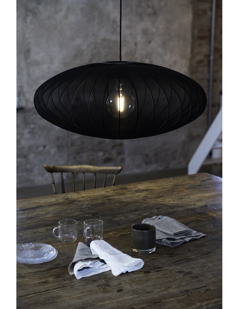 Scandinavian style pendant lamps - Markslojd FLORENCE Pendant 75 Black 108789 - product kolory-swiatla.pl 2