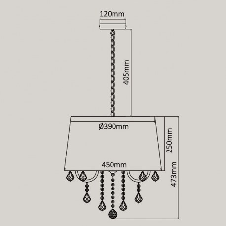 Light Prestige Lampa wisząca Mona 5xE14 czarna LP-5005/5P czarna