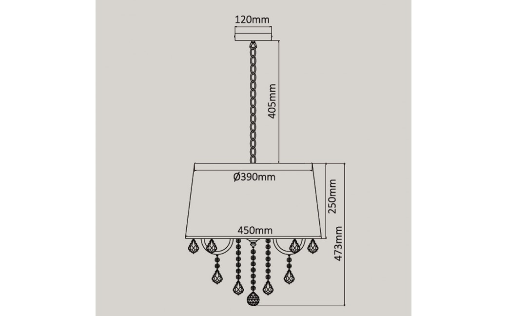 Light Prestige Lampa wisząca Mona 5xE14 czarna LP-5005/5P czarna