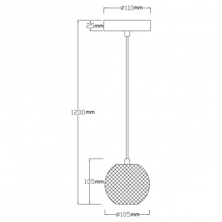 Light Prestige Lampa wisząca Diamond 1 1xLED CCT złota LP-2202/1P GD