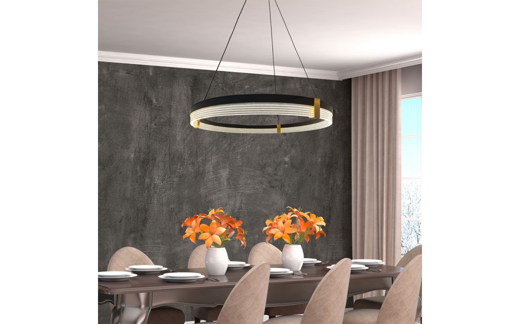 Light Prestige Lampa wisząca Plum 1 LED CCT średnia czarna LP-0407/1P M BK Triangle