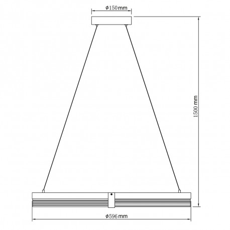 Light Prestige Lampa wisząca Plum 1 LED CCT średnia czarna LP-0407/1P M BK Triangle