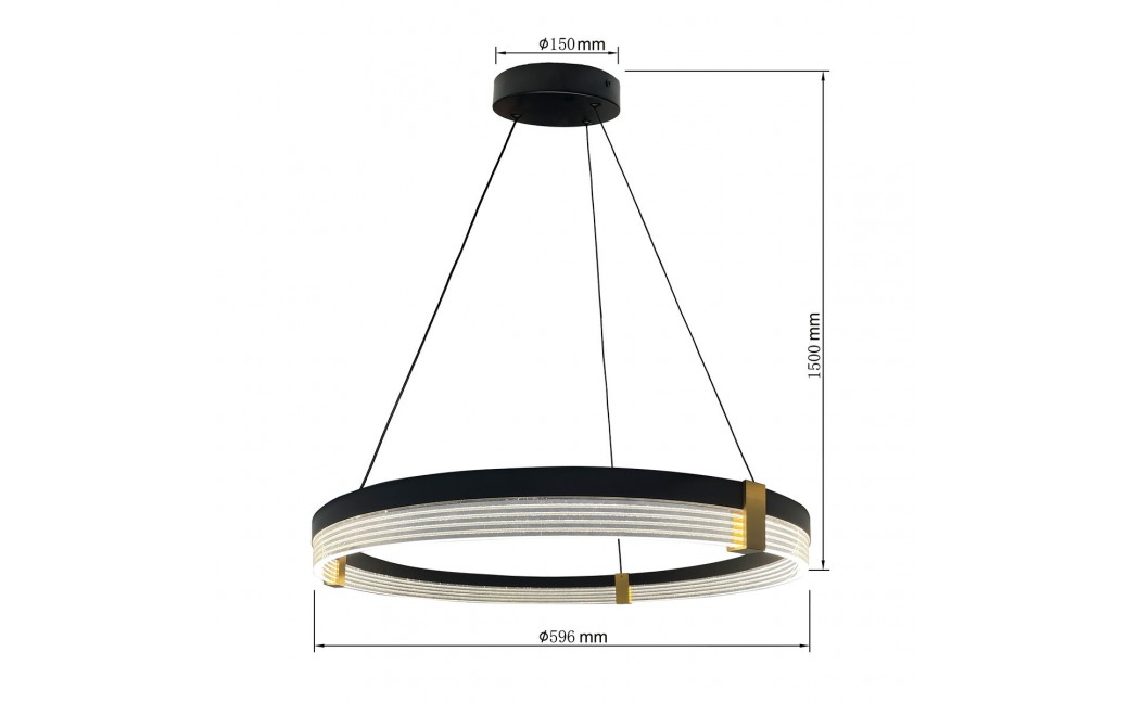 Light Prestige Lampa wisząca Plum 1 LED CCT średnia czarna LP-0407/1P M BK Triangle