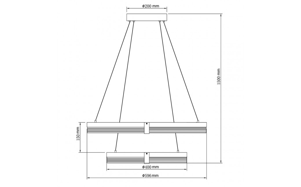 Light Prestige Lampa wisząca Plum 2 LED CCT czarna LP-0407/2P BK