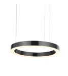 Pendant lamps circles -  Step Into Design CIRCLE 40+100 LED pendant lamp in titanium on 1 soffit ST-8848-40+100 black - product 3