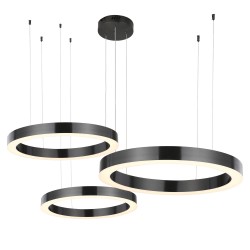  Step Into Design Lampa wisząca CIRCLE 60+80+100 LED TYTAN na 1 podsufitce ST-8848-60+80+100 black
