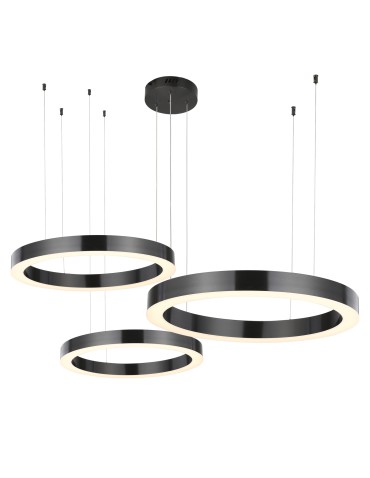  Step Into Design CIRCLE 60+80+100 LED TITAN pendant lamp on 1 soffit ST-8848-60+80+100 black