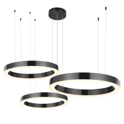 Step Into Design Lampa wisząca CIRCLE 60+80+100 LED TYTAN na 1 podsufitce ST-8848-60+80+100 black