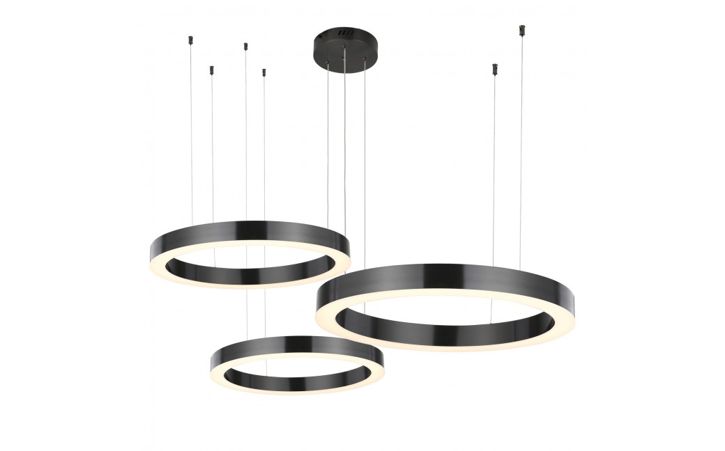  Step Into Design Lampa wisząca CIRCLE 60+80+100 LED TYTAN na 1 podsufitce ST-8848-60+80+100 black