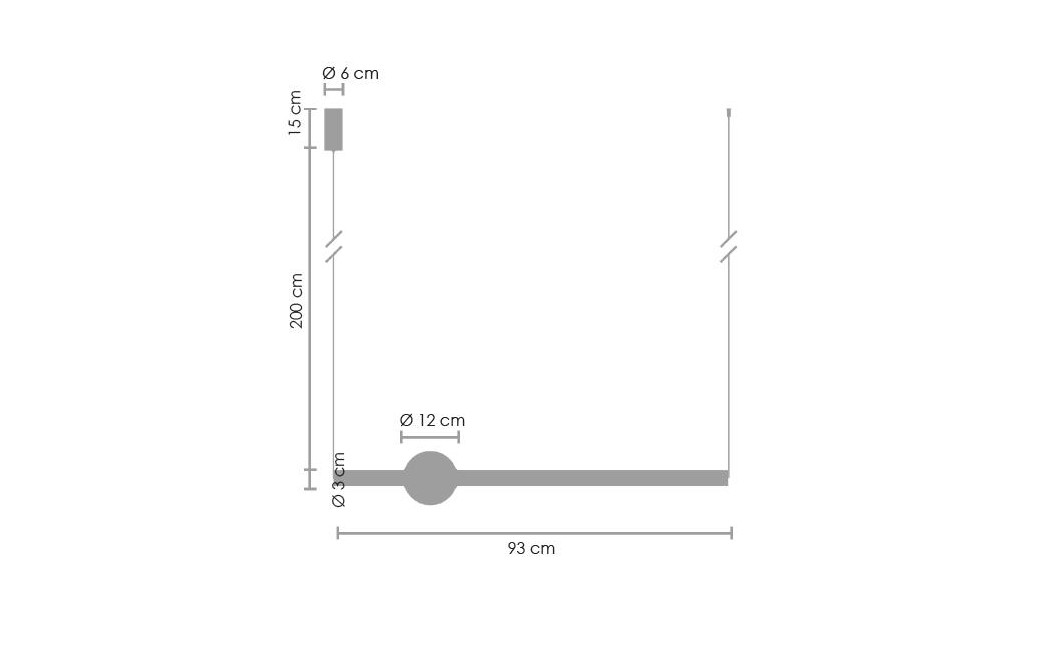  Step Into Design Lampa wisząca O-LINE LED 93 cm czarna ST-1688L-BK