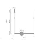 Pendant lamps over the island -  Step Into Design O-LINE LED pendant lamp 93 cm black ST-1688L-BK - product 7