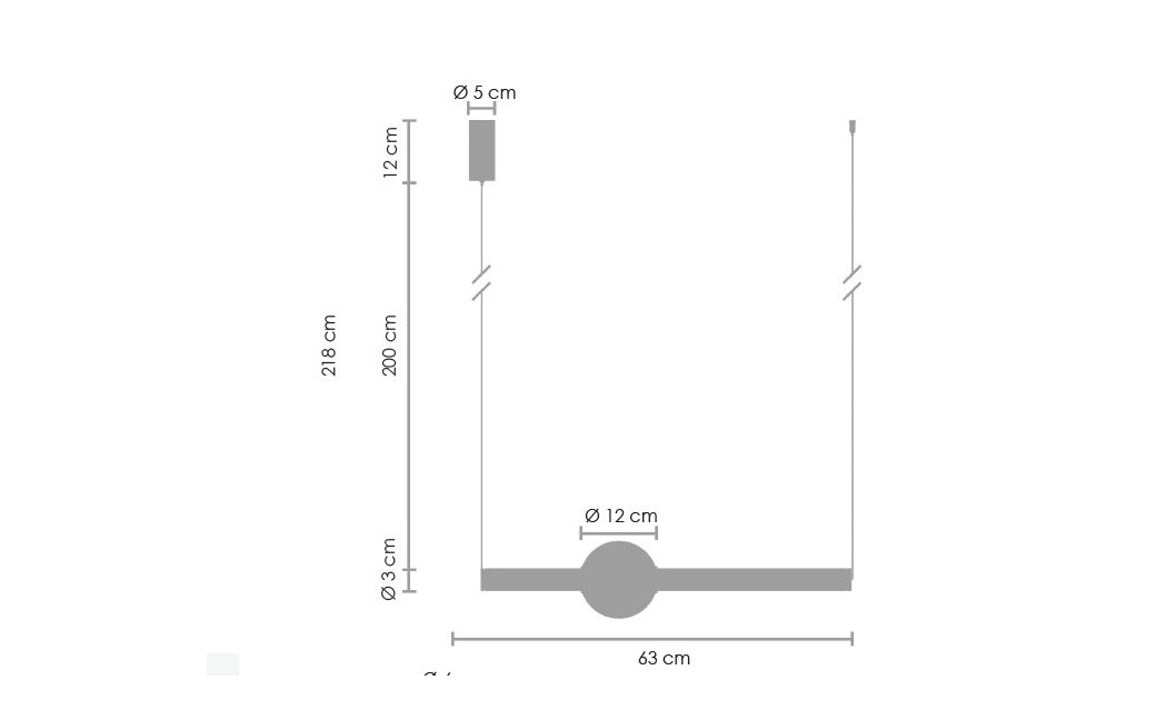  Step Into Design Lampa wisząca O-LINE LED 93 cm czarna ST-1688L-BK