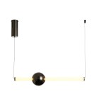 Pendant lamps over the island -  Step Into Design O-LINE LED pendant lamp 63 cm black ST-1688S-BK - product 2