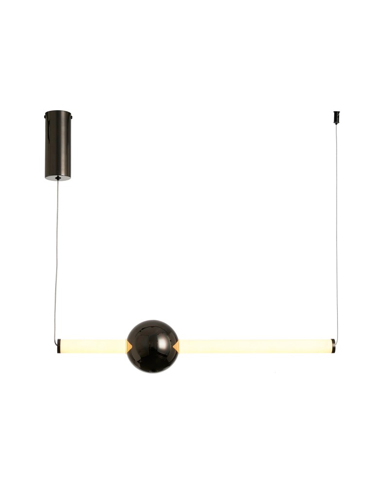Pendant lamps over the island -  Step Into Design O-LINE LED pendant lamp 63 cm black ST-1688S-BK - product kolory-swiatla.pl 2