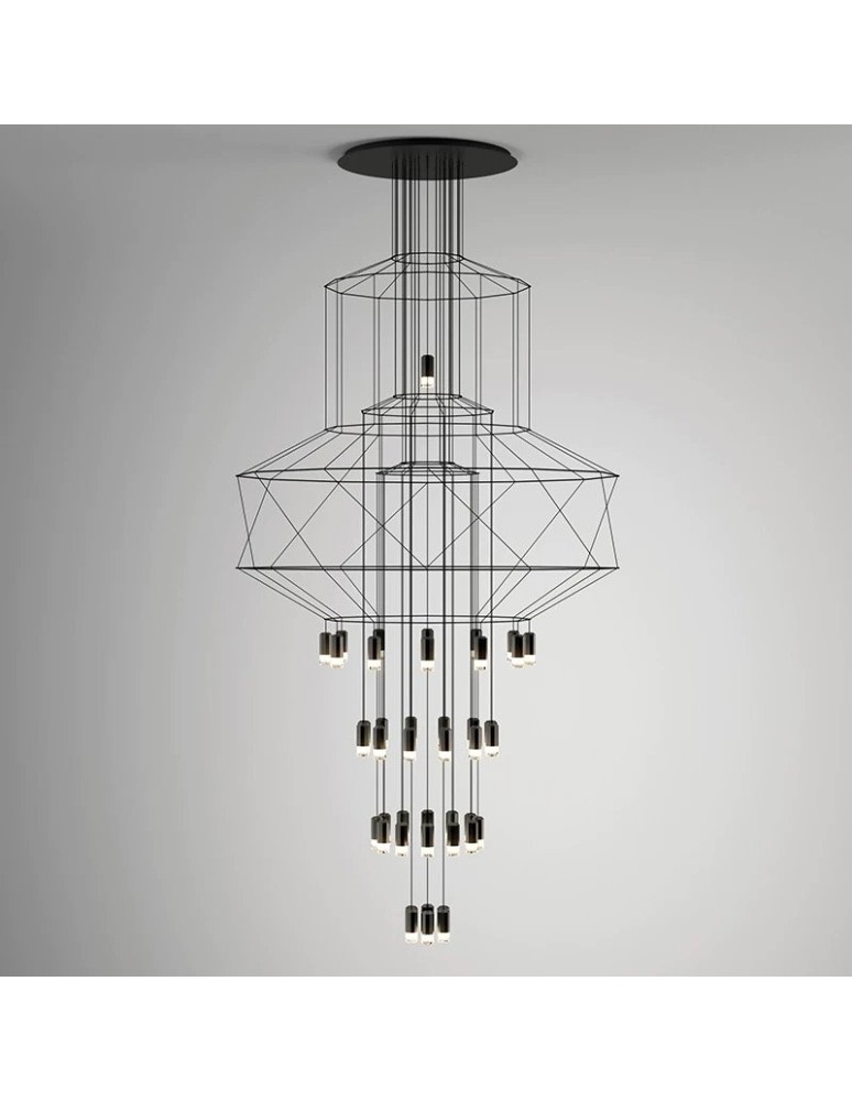Designer pendant lamps -  Step Into Design LINEA-43 XL pendant lamp black 150 cm XT100-43P-XL - product kolory-swiatla.pl 2