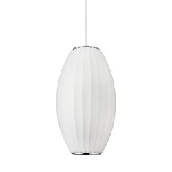  Step Into Design Lampa wisząca SILK BARREL biała 50 cm ST-2335-20