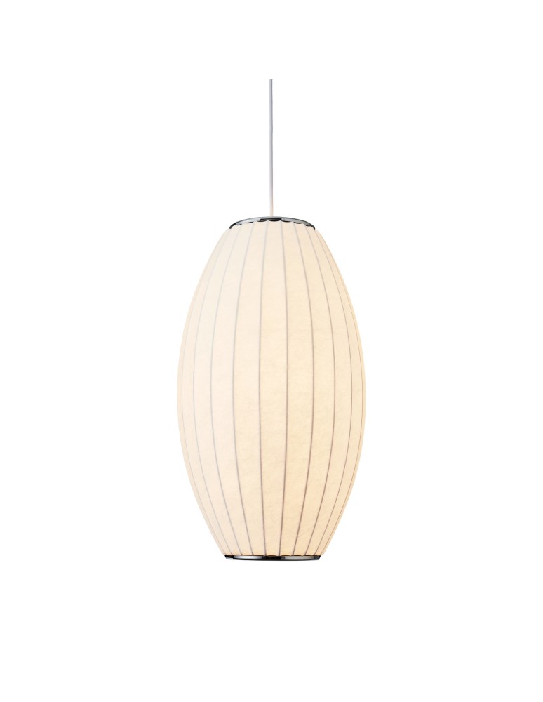 Single pendant lamps -  Step Into Design SILK BARREL pendant lamp white 50 cm ST-2335-20 - product kolory-swiatla.pl 2