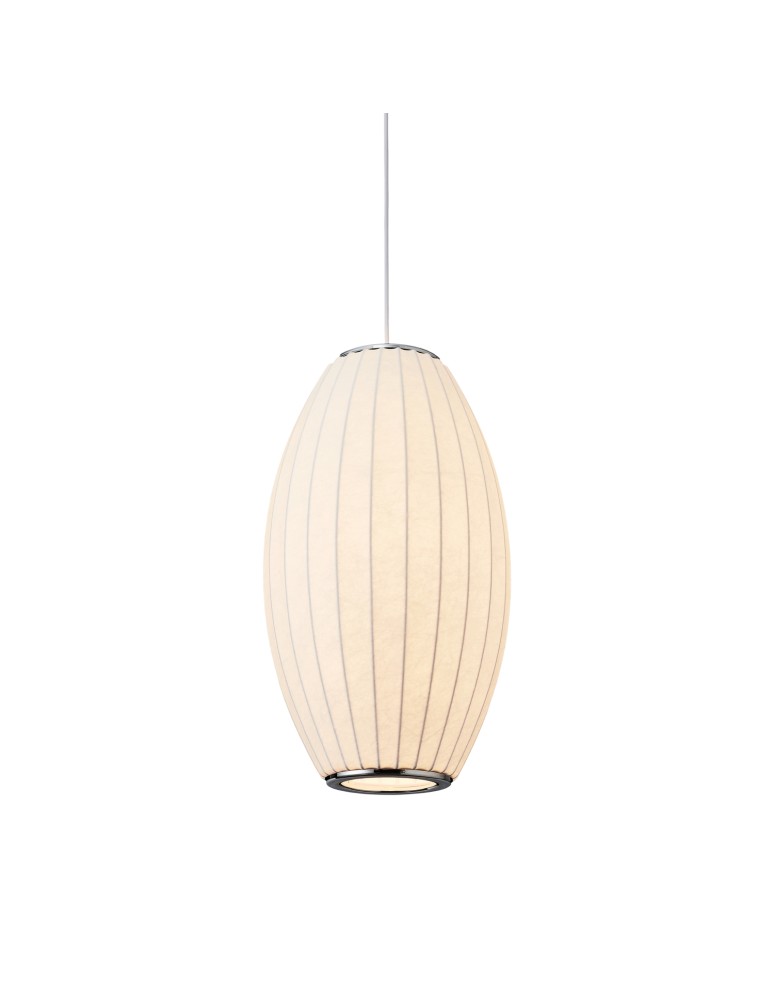 Single pendant lamps -  Step Into Design SILK BARREL pendant lamp white 50 cm ST-2335-20 - product kolory-swiatla.pl 5