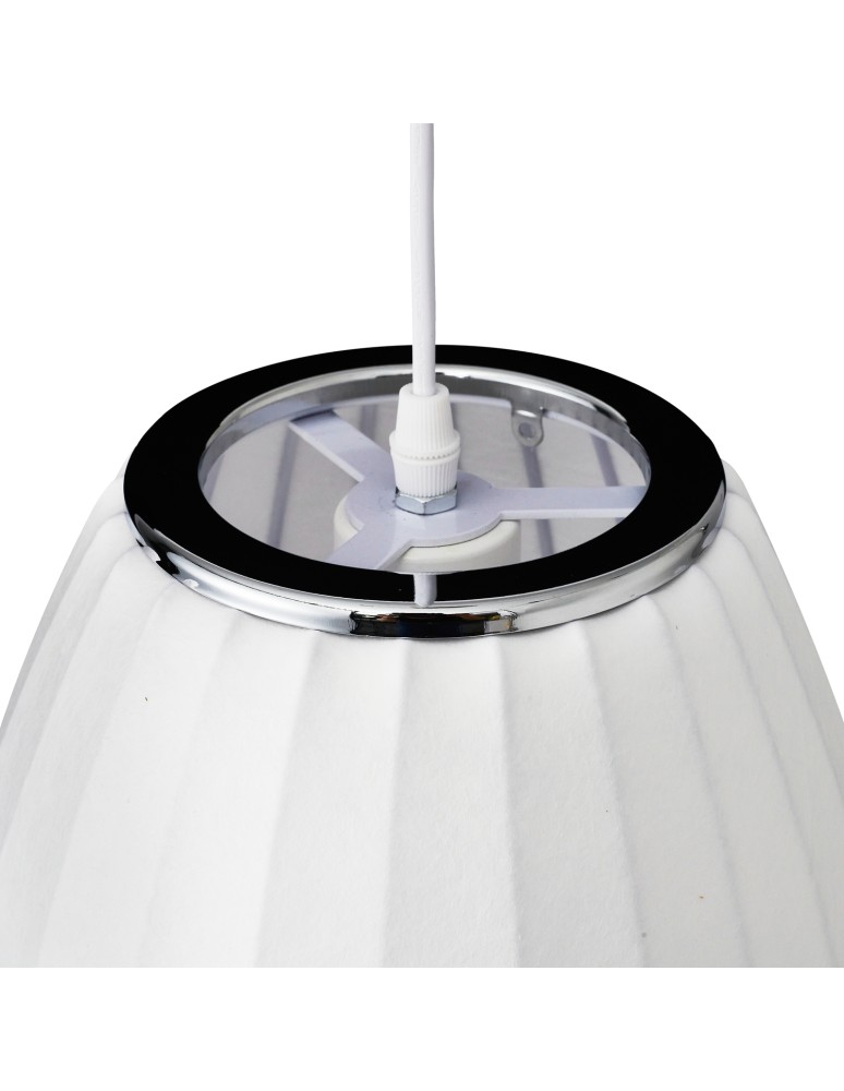 Single pendant lamps -  Step Into Design SILK BARREL pendant lamp white 50 cm ST-2335-20 - product kolory-swiatla.pl 10