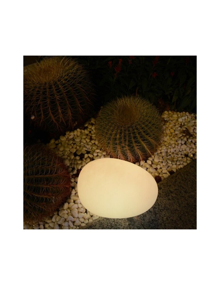 Portable garden lamps -  Step Into Design PEBBLE M LED RGBW 16 color 32 cm stone garden lamp ES-ST004 - product kolory-swiatla.pl 4