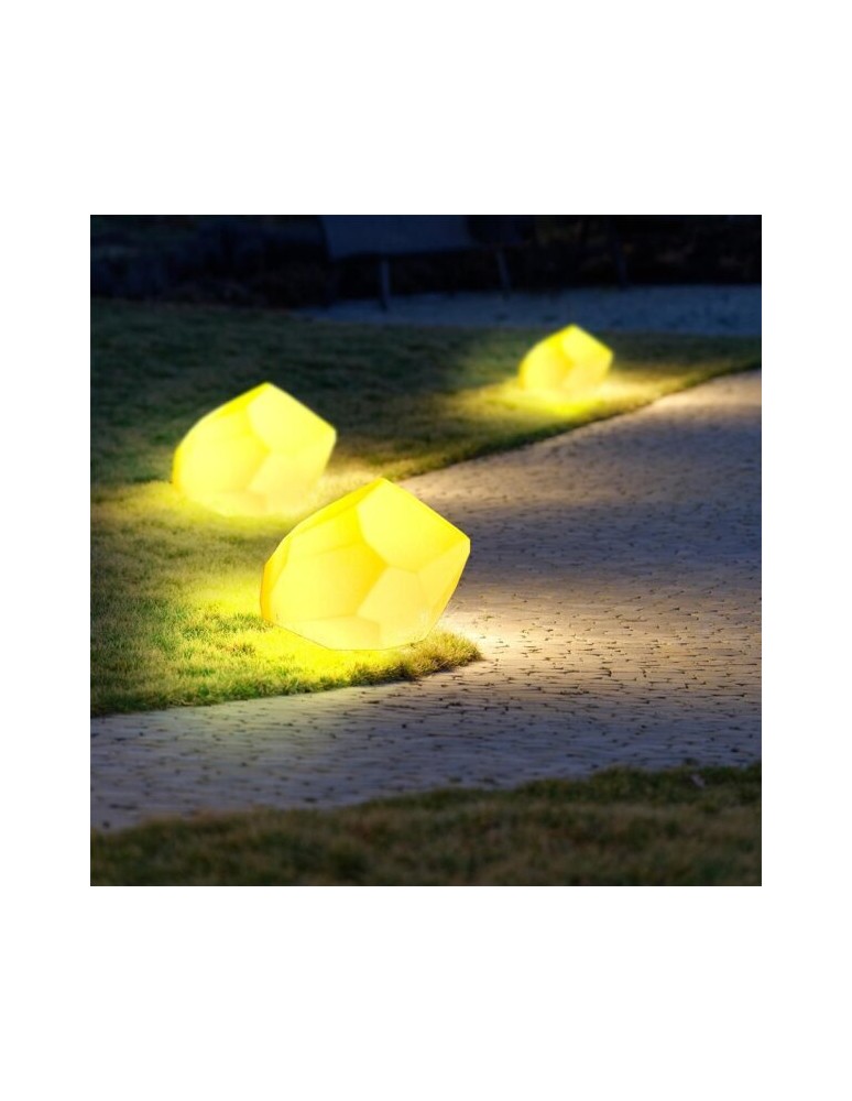 Portable garden lamps -  Step Into Design DIAMOND XL LED RGBW 16 color 60 cm stone garden lamp ES-ST016 - product kolory-swiatla.pl 2
