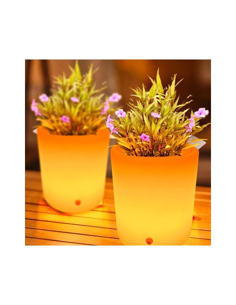 Portable garden lamps -  Step Into Design FLOWER POT S LED RGBW 16 color 29 cm garden pot lamp ES-FL021 - product kolory-swiatla.pl 2