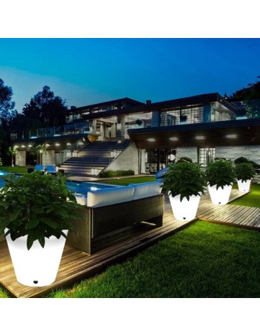  Step Into Design FLOWER POT M LED RGBW 16 color 40 cm garden pot lamp ES-FL022 - product 2