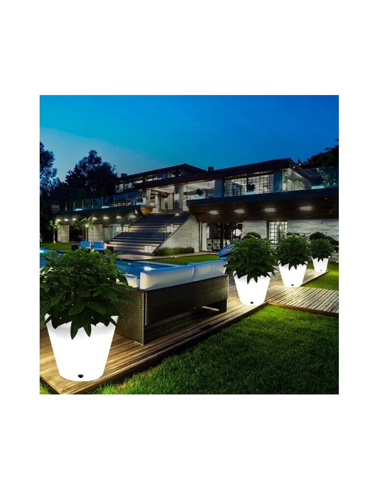 Portable garden lamps -  Step Into Design FLOWER POT M LED RGBW 16 color 40 cm garden pot lamp ES-FL022 - product kolory-swiatla.pl 2