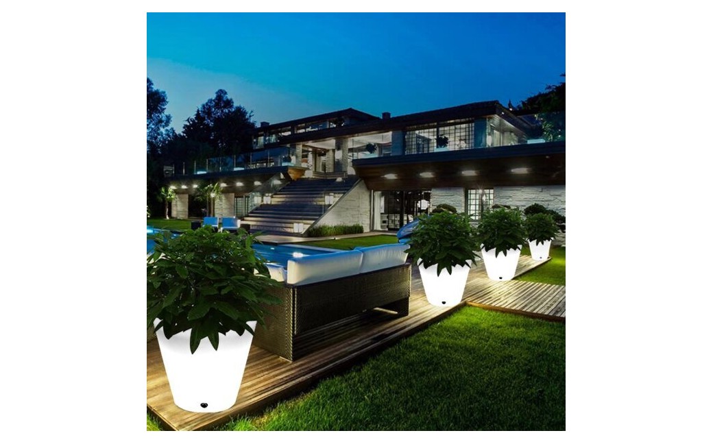  Step Into Design Lampa ogrodowa donica FLOWER POT M LED RGBW 16 kolorów 40 cm ES-FL022